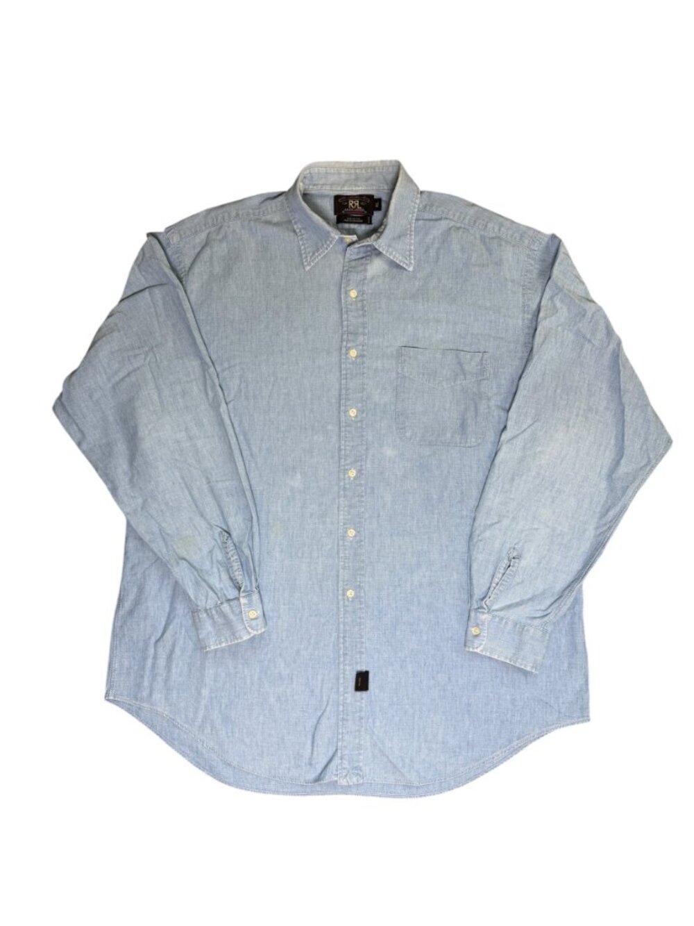 RRL Ralph Lauren Vintage Chambray Cotton Work Shirt XL Men - Picture 2 of 14